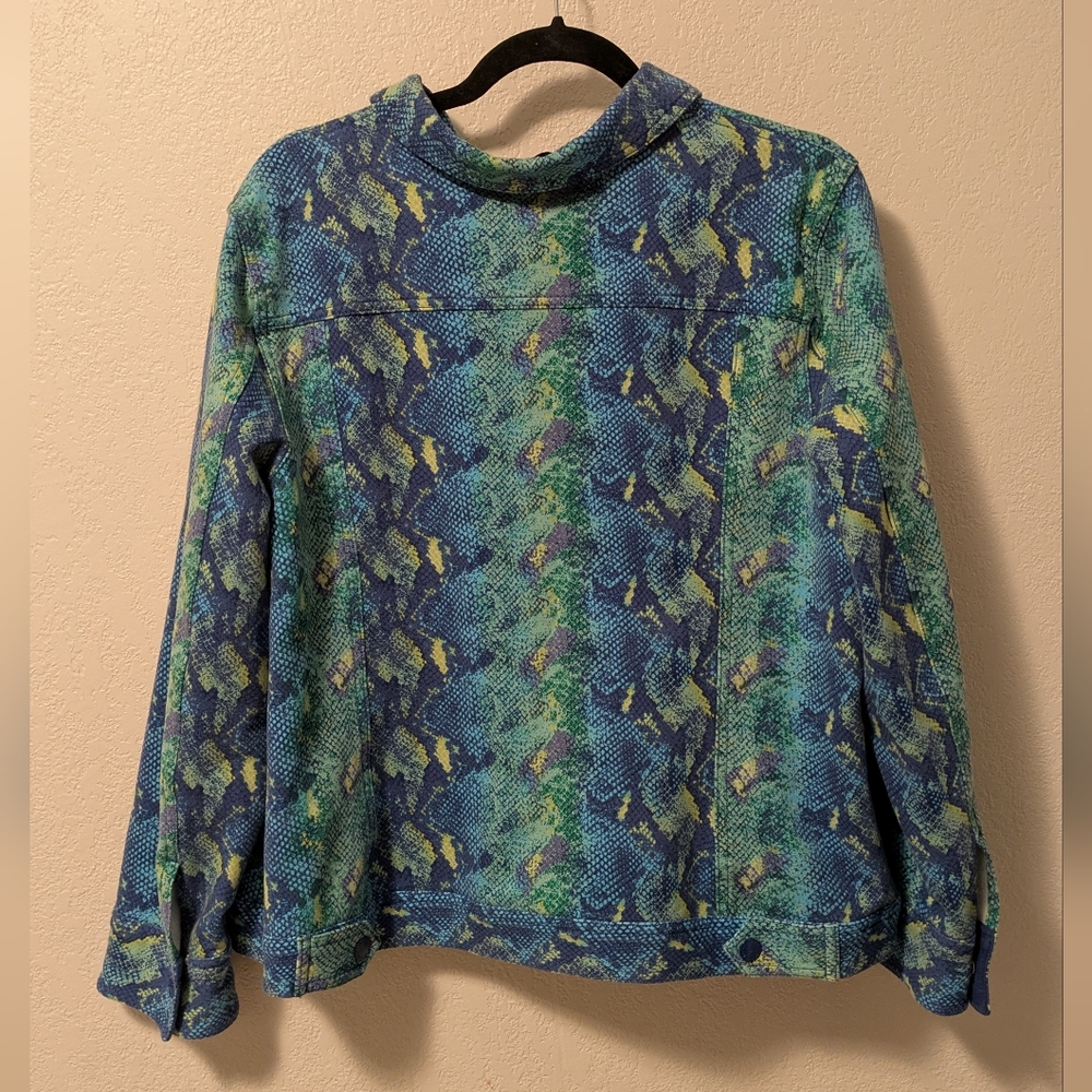 Isaac Mizrahi Live Colorful Patterned Jacket - Picture 2 of 5